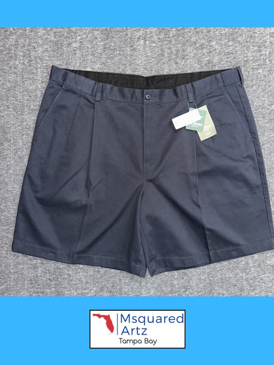 L.L. Bean Other - Vintage Y2K L.L.Bean Comfort Waist Chino Shorts Mens 44 Navy Blue NWT Cotton